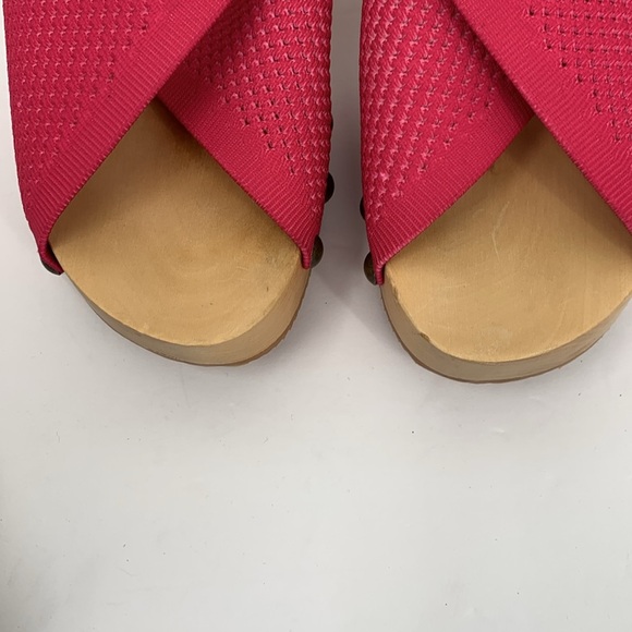 Jax & Bard Libby Hill clog sandals pink criss cross slide shoe wood new 39 8 - Picture 8 of 8